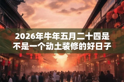 2026年牛年五月二十四是不是一个动土装修的好日子