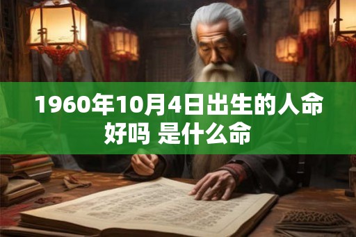 1960年10月4日出生的人命好吗 是什么命