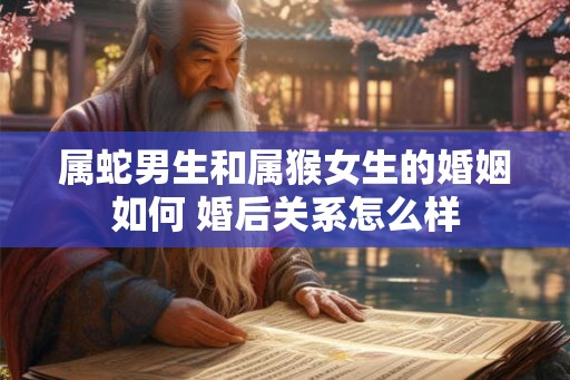 属蛇男生和属猴女生的婚姻如何 婚后关系怎么样