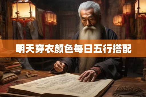 明天穿衣颜色每日五行搭配