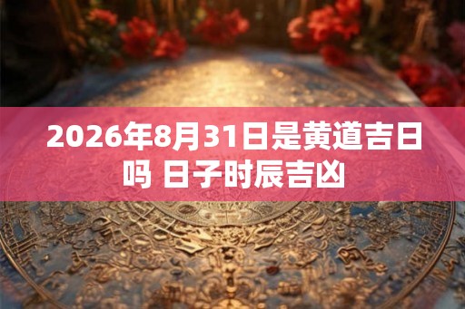 2026年8月31日是黄道吉日吗 日子时辰吉凶