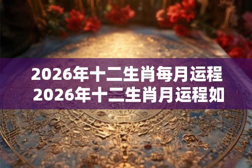 2026年十二生肖每月运程 2026年十二生肖月运程如何