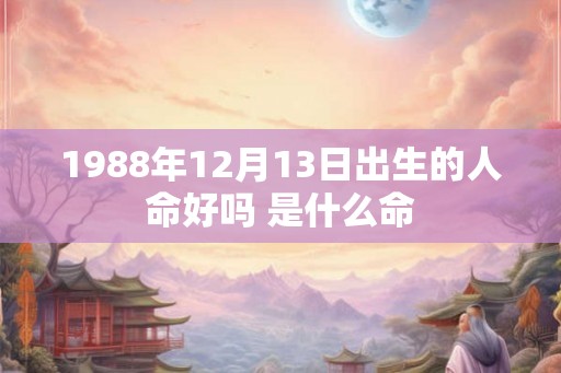 1988年12月13日出生的人命好吗 是什么命