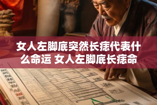 女人左脚底突然长痣代表什么命运 女人左脚底长痣命运如何