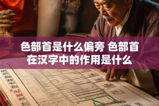 色部首是什么偏旁 色部首在汉字中的作用是什么