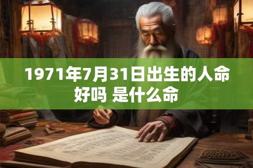 1971年7月31日出生的人命好吗 是什么命 1971年7月31日出生的人命好吗 是什么命