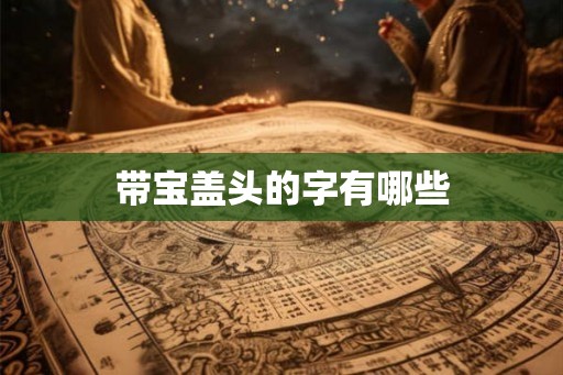 带宝盖头的字有哪些