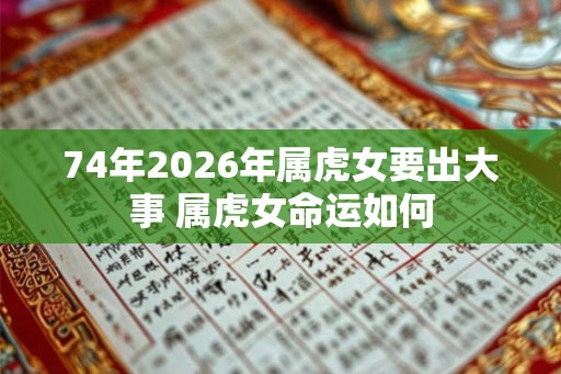 74年2026年属虎女要出大事 属虎女命运如何