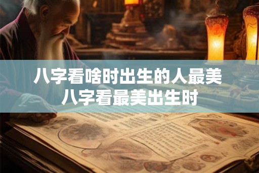 八字看啥时出生的人最美 八字看最美出生时