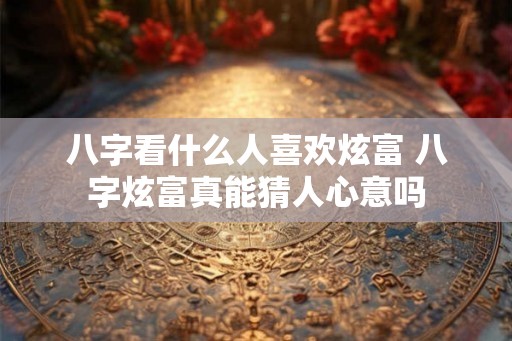 八字看什么人喜欢炫富 八字炫富真能猜人心意吗