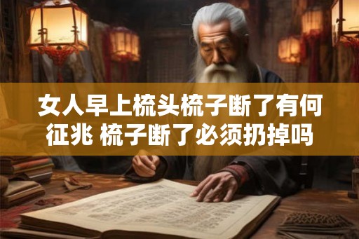 女人早上梳头梳子断了有何征兆 梳子断了必须扔掉吗