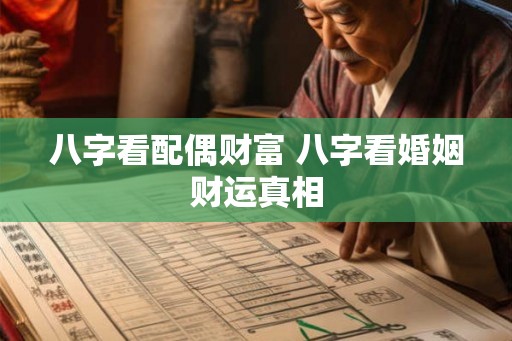 八字看配偶财富 八字看婚姻财运真相