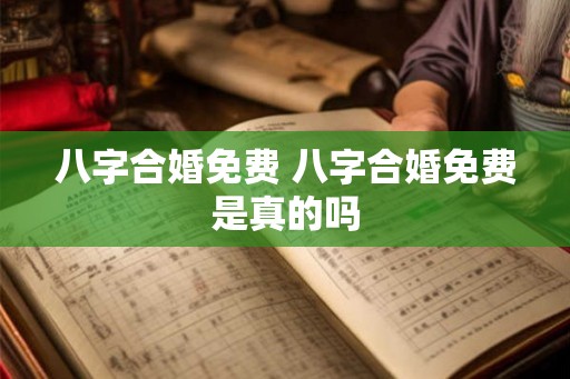 八字合婚免费 八字合婚免费是真的吗