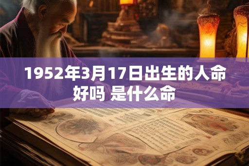 1952年3月17日出生的人命好吗 是什么命