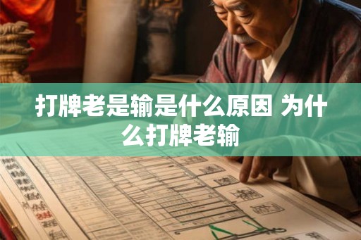 打牌老是输是什么原因 为什么打牌老输