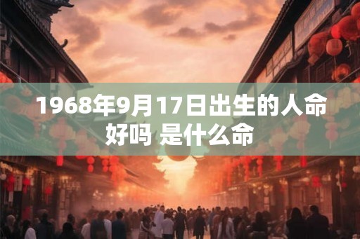 1968年9月17日出生的人命好吗 是什么命