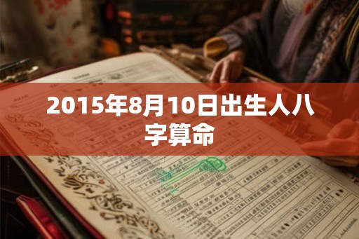 2015年8月10日出生人八字算命