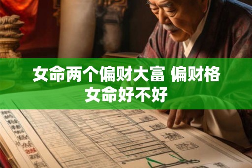 女命两个偏财大富 偏财格女命好不好