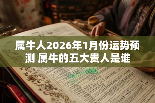 属牛人2026年1月份运势预测 属牛的五大贵人是谁 属牛人2026年1月份运势预测 属牛的五大贵人是谁