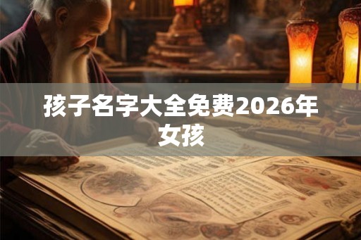 孩子名字大全免费2026年女孩