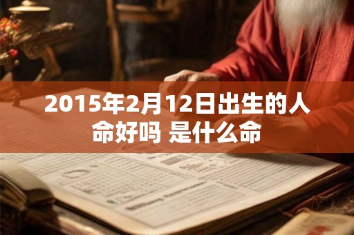 2015年2月12日出生的人命好吗 是什么命