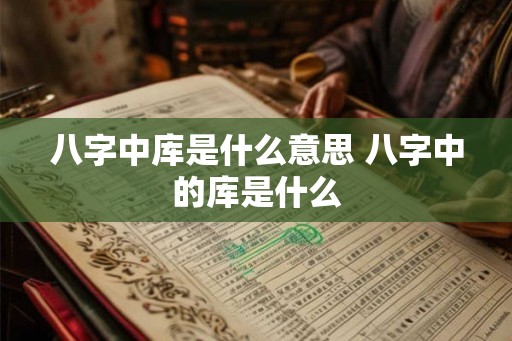八字中库是什么意思 八字中的库是什么