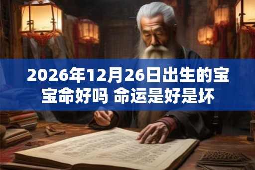 2026年12月26日出生的宝宝命好吗 命运是好是坏