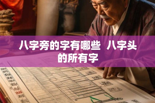 八字旁的字有哪些  八字头的所有字