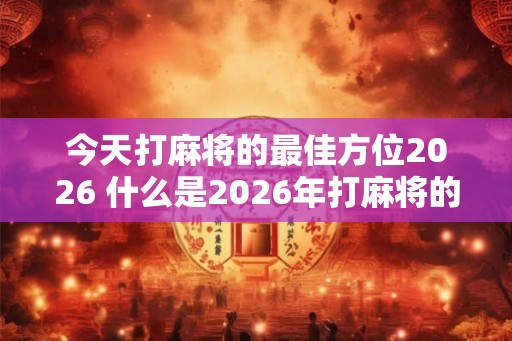 今天打麻将的最佳方位2026 什么是2026年打麻将的最佳位置