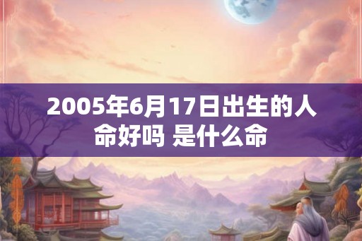 2005年6月17日出生的人命好吗 是什么命