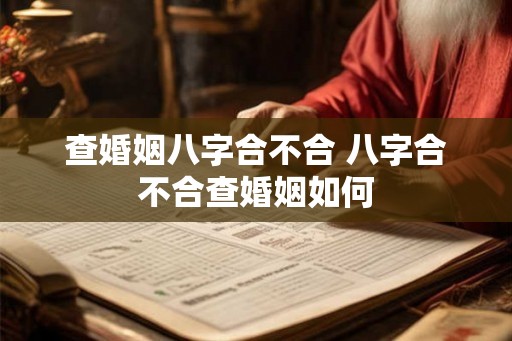 查婚姻八字合不合 八字合不合查婚姻如何