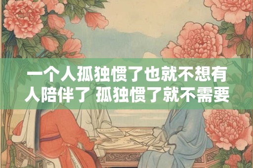 一个人孤独惯了也就不想有人陪伴了 孤独惯了就不需要陪伴了吗
