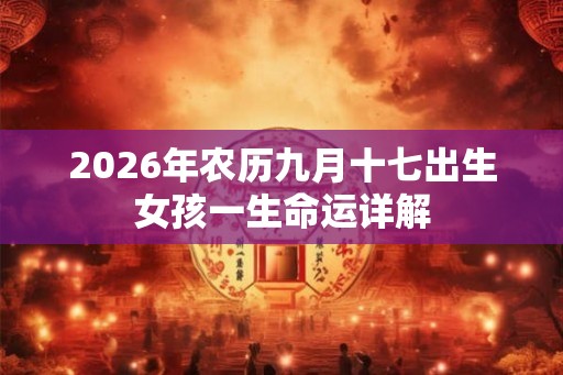 2026年农历九月十七出生女孩一生命运详解 2026年农历九月十七出生女孩一生命运详解