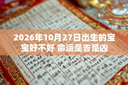 2026年10月27日出生的宝宝好不好 命运是吉是凶