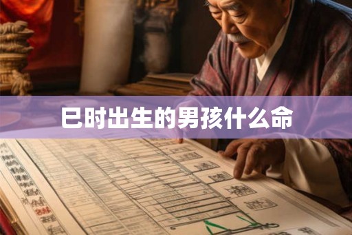 巳时出生的男孩什么命 巳时出生的男孩什么命