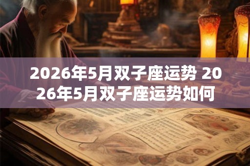 2026年5月双子座运势 2026年5月双子座运势如何