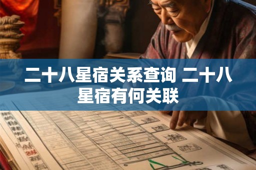 二十八星宿关系查询 二十八星宿有何关联