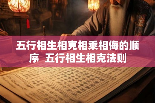 五行相生相克相乘相侮的顺序  五行相生相克法则