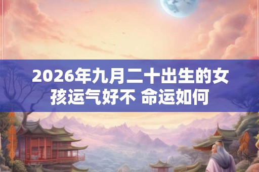 2026年九月二十出生的女孩运气好不 命运如何