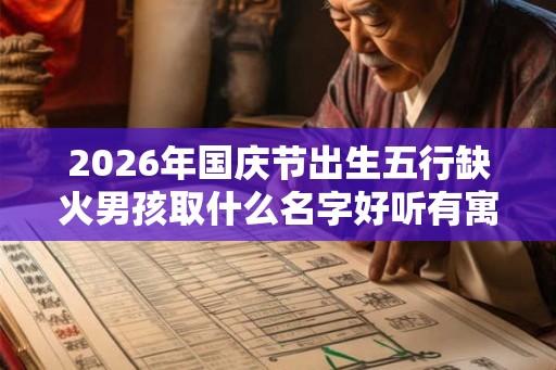 2026年国庆节出生五行缺火男孩取什么名字好听有寓意