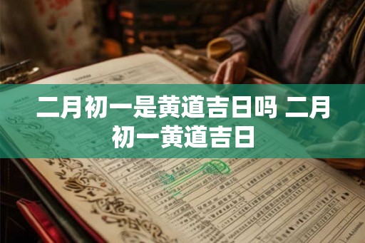 二月初一是黄道吉日吗 二月初一黄道吉日