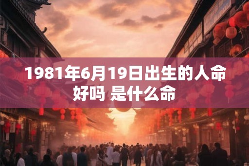 1981年6月19日出生的人命好吗 是什么命 1981年6月19日出生的人命好吗 是什么命
