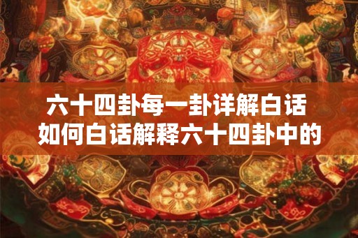 六十四卦每一卦详解白话 如何白话解释六十四卦中的每一卦
