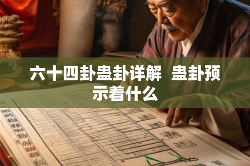 六十四卦蛊卦详解  蛊卦预示着什么