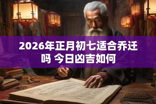 2026年正月初七适合乔迁吗 今日凶吉如何