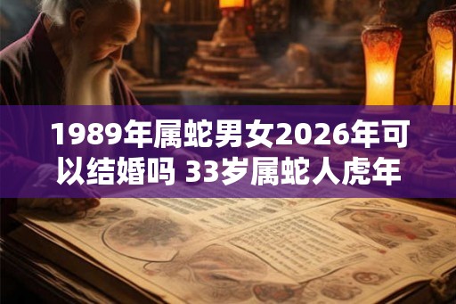 1989年属蛇男女2026年可以结婚吗 33岁属蛇人虎年结婚要注意什么