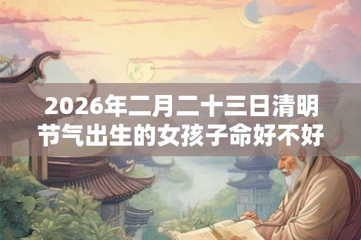 2026年二月二十三日清明节气出生的女孩子命好不好 2026年二月二十三日清明节气出生的女孩子命好不好