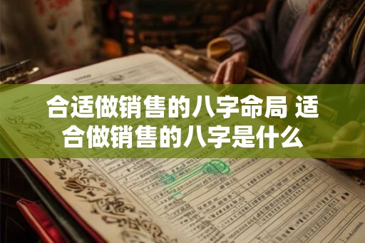 合适做销售的八字命局 适合做销售的八字是什么