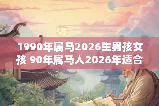 1990年属马2026生男孩女孩 90年属马人2026年适合生子吗