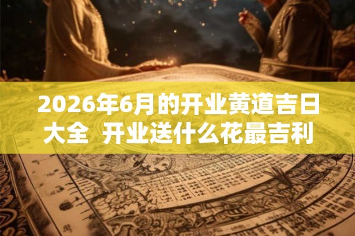 2026年6月的开业黄道吉日大全  开业送什么花最吉利